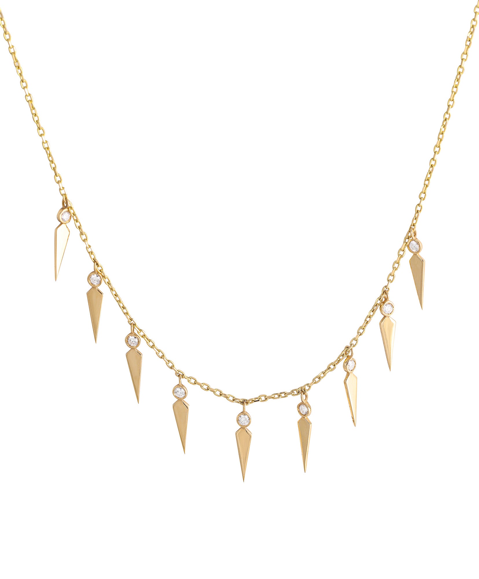 J by boghossian, gold, necklace, diamond, spikes