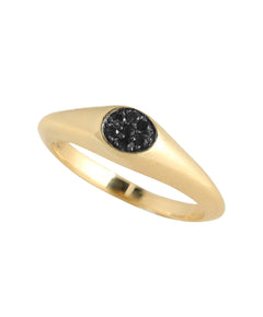 J by boghossian, black diamonds, gold, ring, pinky 